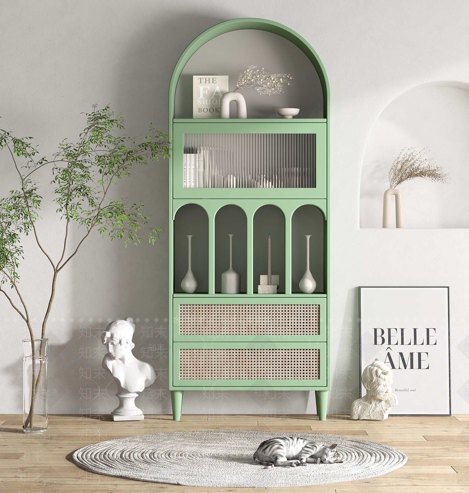 北欧装饰柜3D模型下载【ID:1113938673】