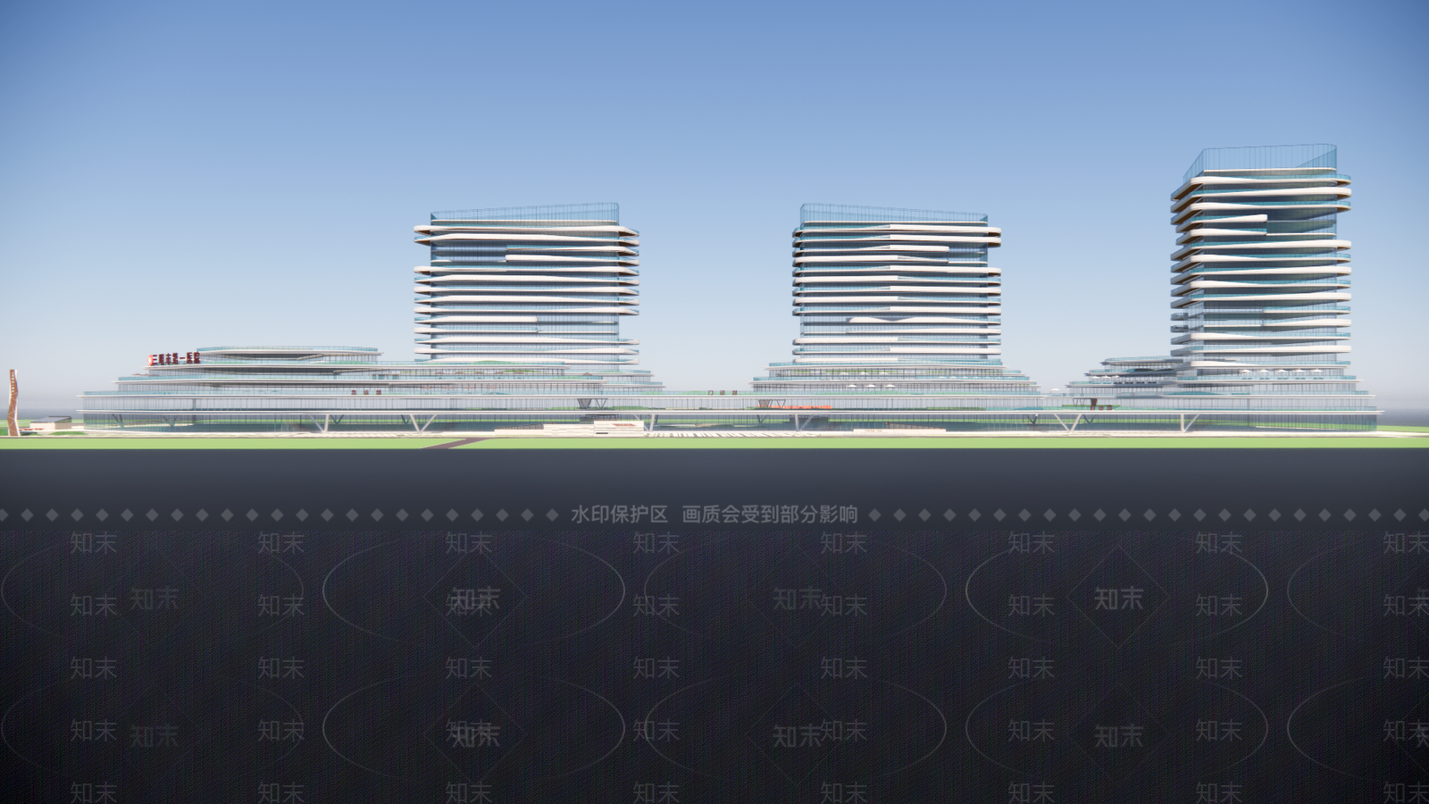 现代医疗建筑SU模型下载【ID:1113940265】