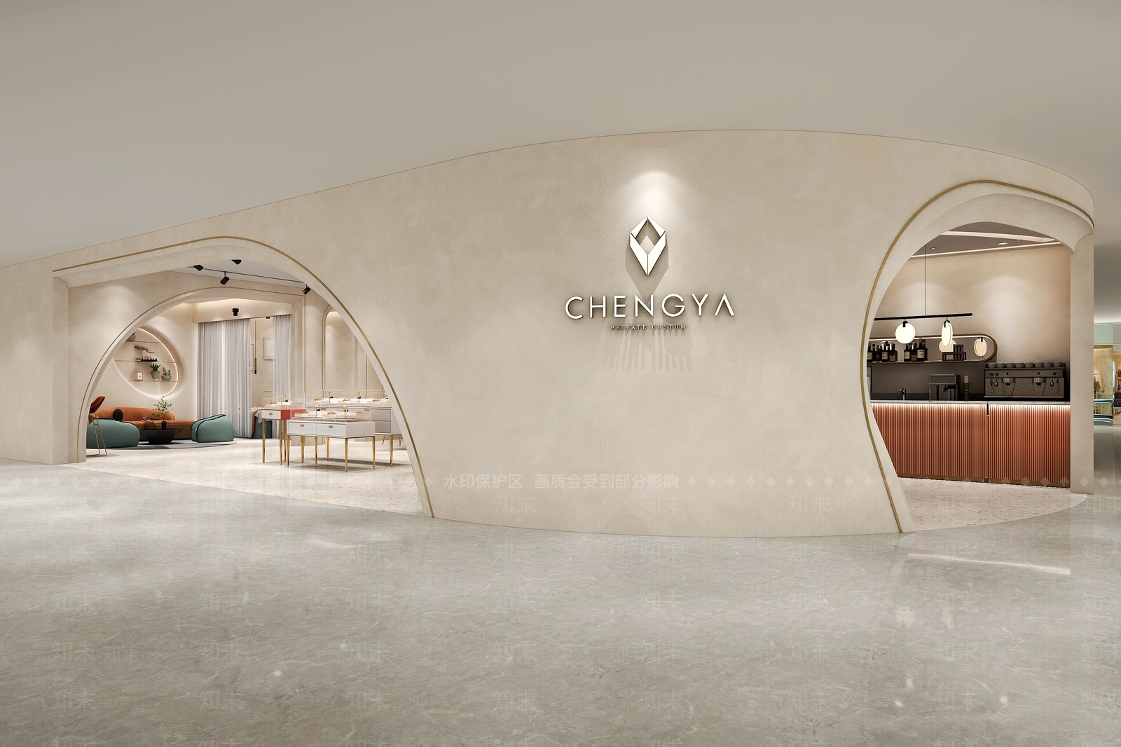 现代珠宝珠宝店3D模型下载【ID:1113943949】