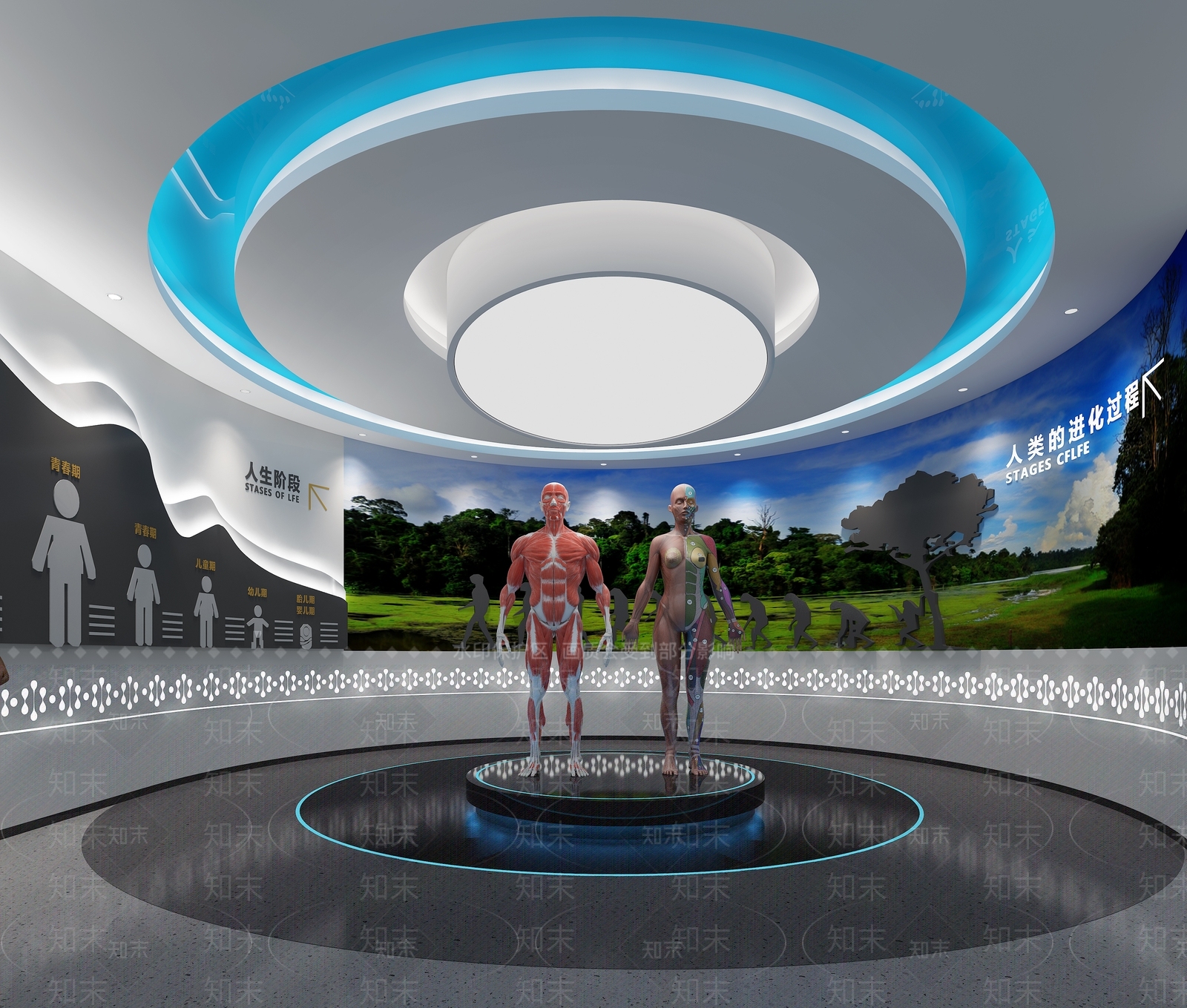 现代生命科学展厅3D模型下载【ID:1113952310】