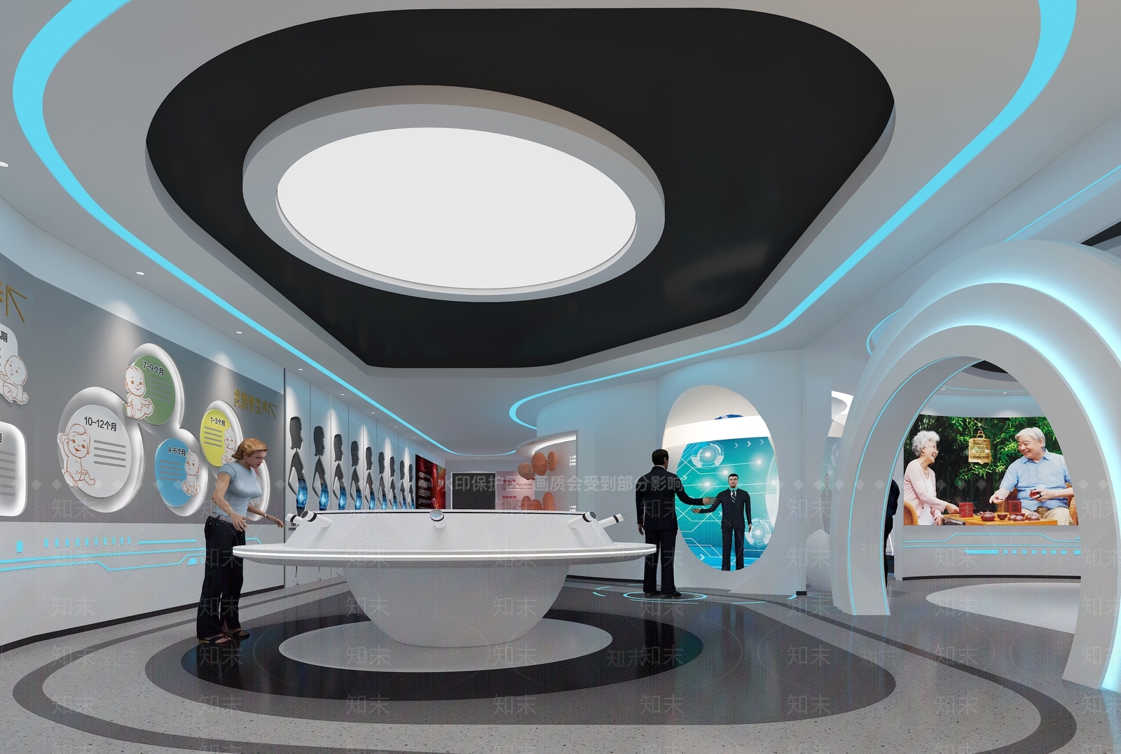 现代生命科学展厅3D模型下载【ID:1113952490】