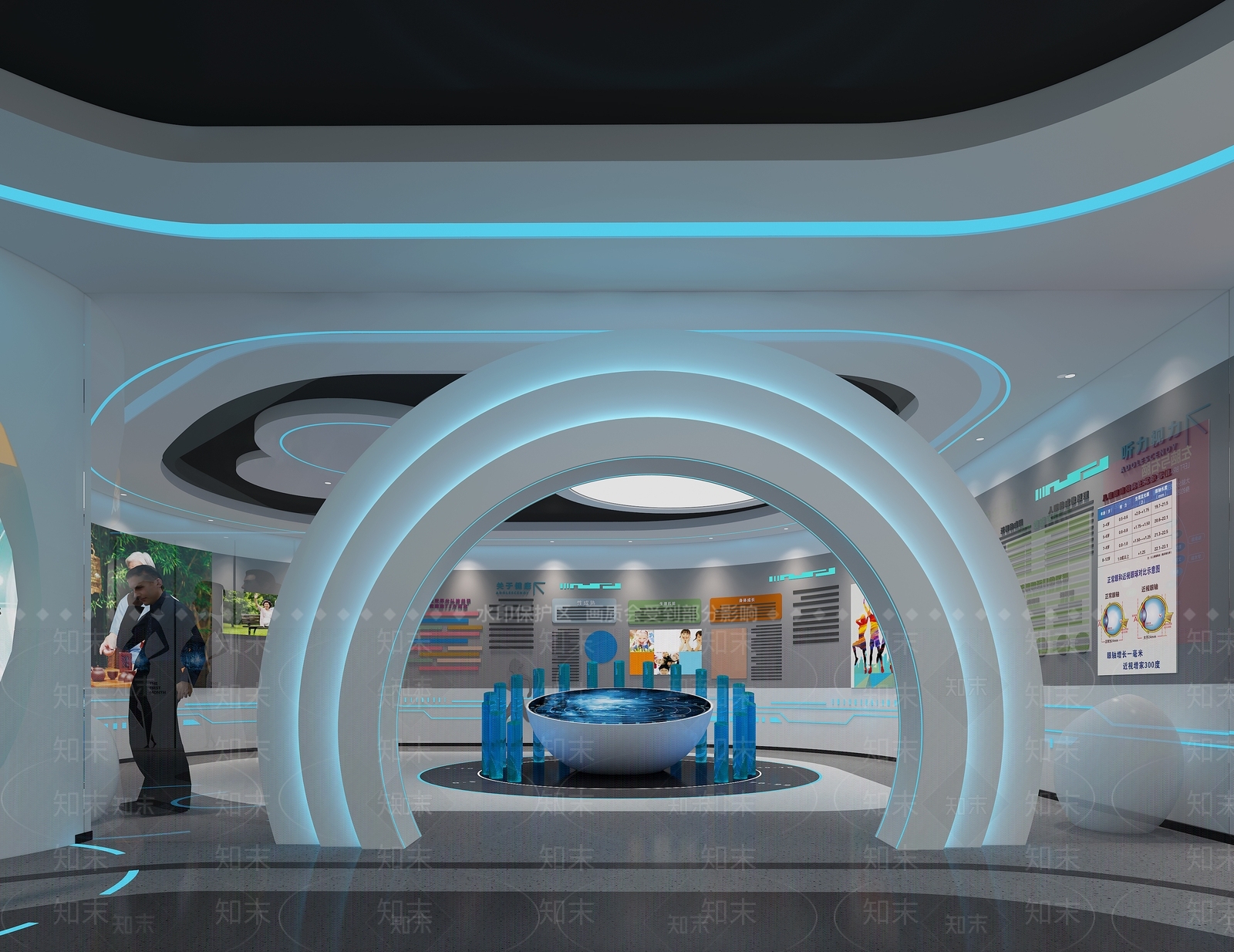 现代生命科学展厅3D模型下载【ID:1113952494】