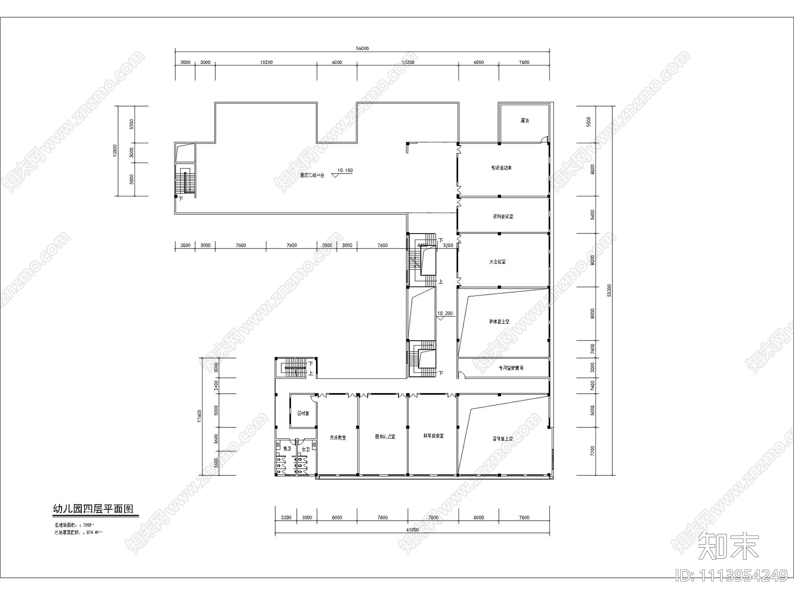 幼儿园平面施工图施工图下载【ID:1113954249】