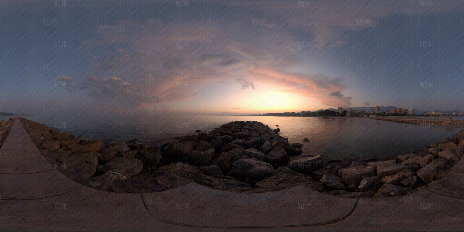 hdr户外天空黄昏驳岸贴图下载【ID:1113962609】