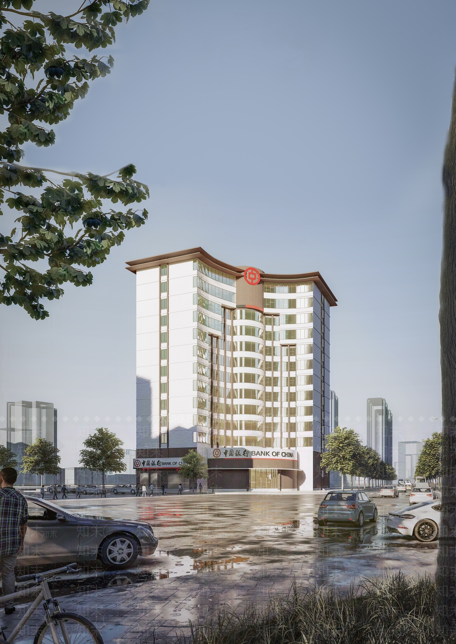 现代金融建筑SU模型下载【ID:1114149183】