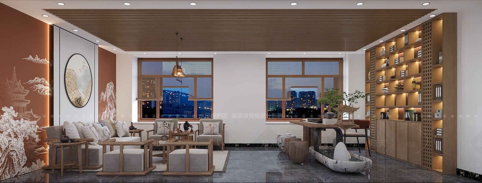 新中式茶馆3D模型下载【ID:1113968965】