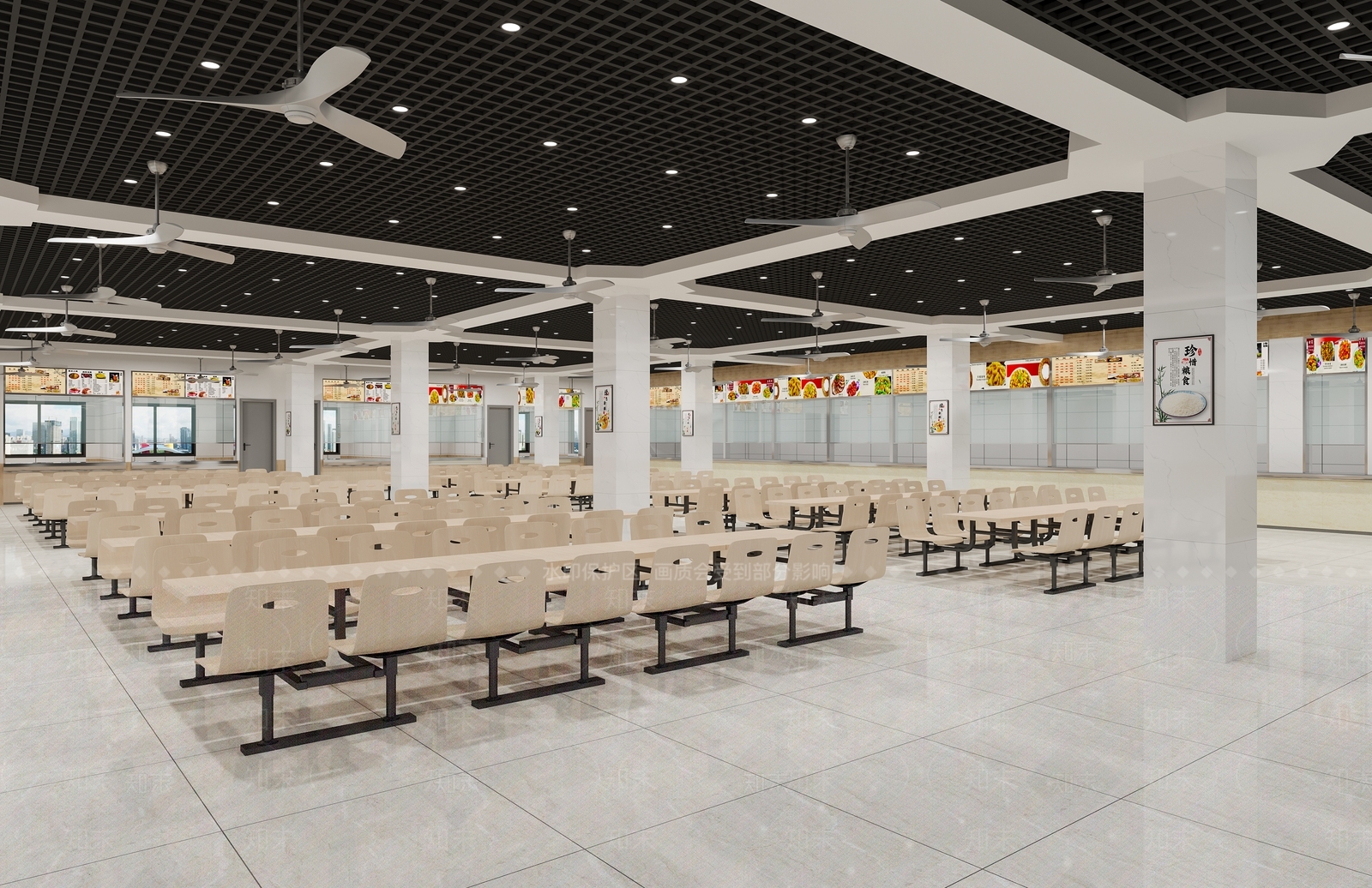 现代食堂3D模型下载【ID:1113969155】