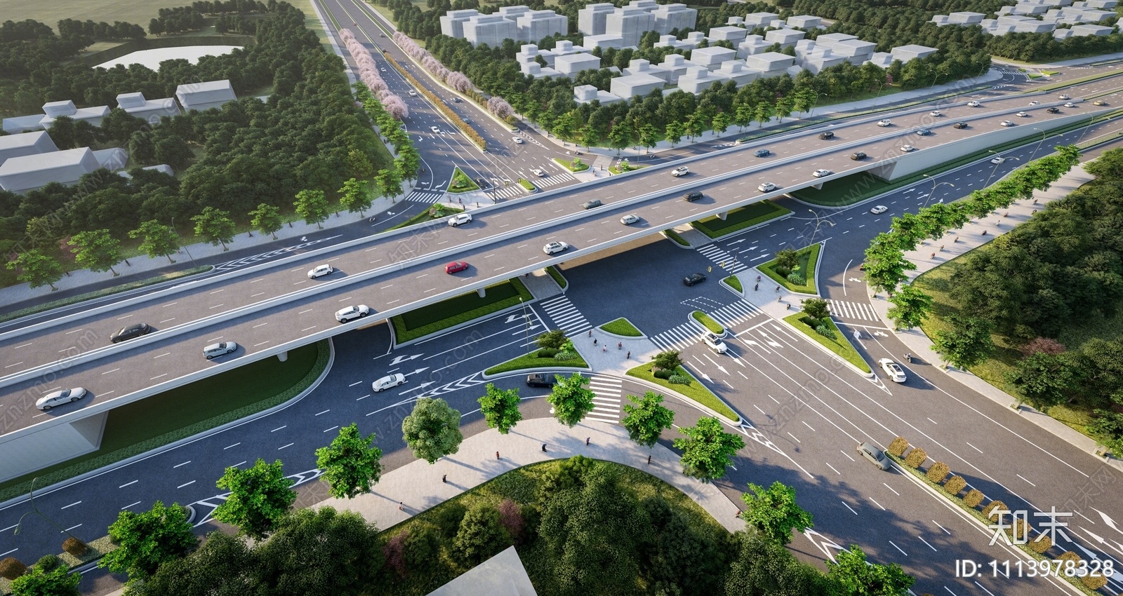 现代道路SU模型下载【ID:1113978328】