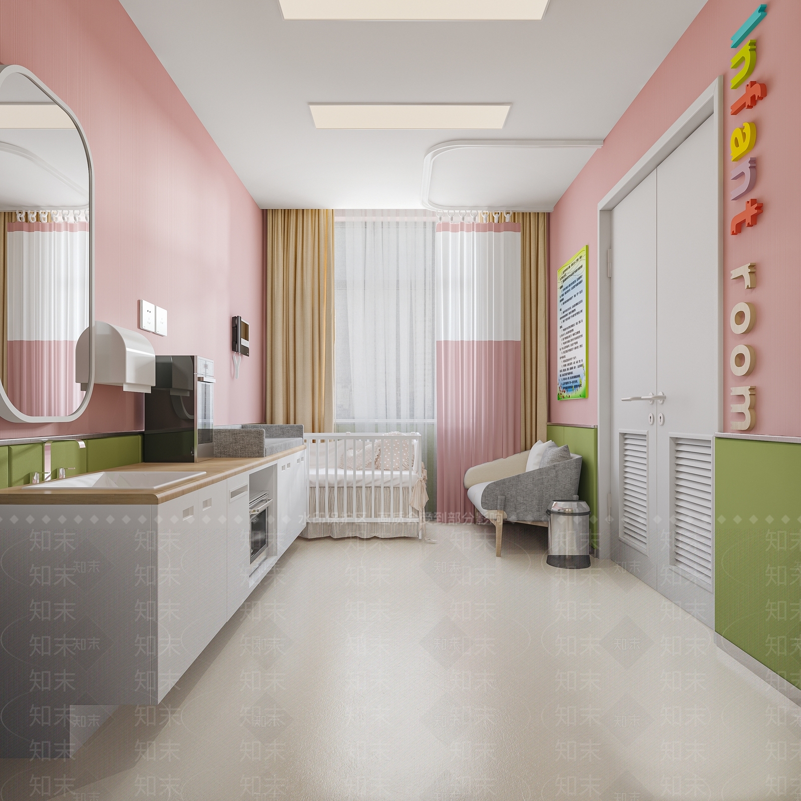 现代母婴室3D模型下载【ID:1113983365】