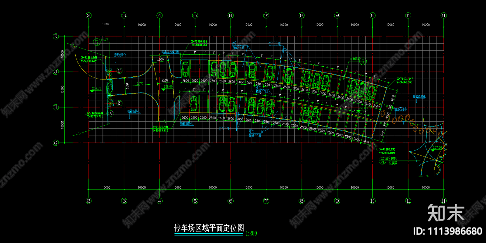 停车场施工图cad施工图下载【ID:1113986680】