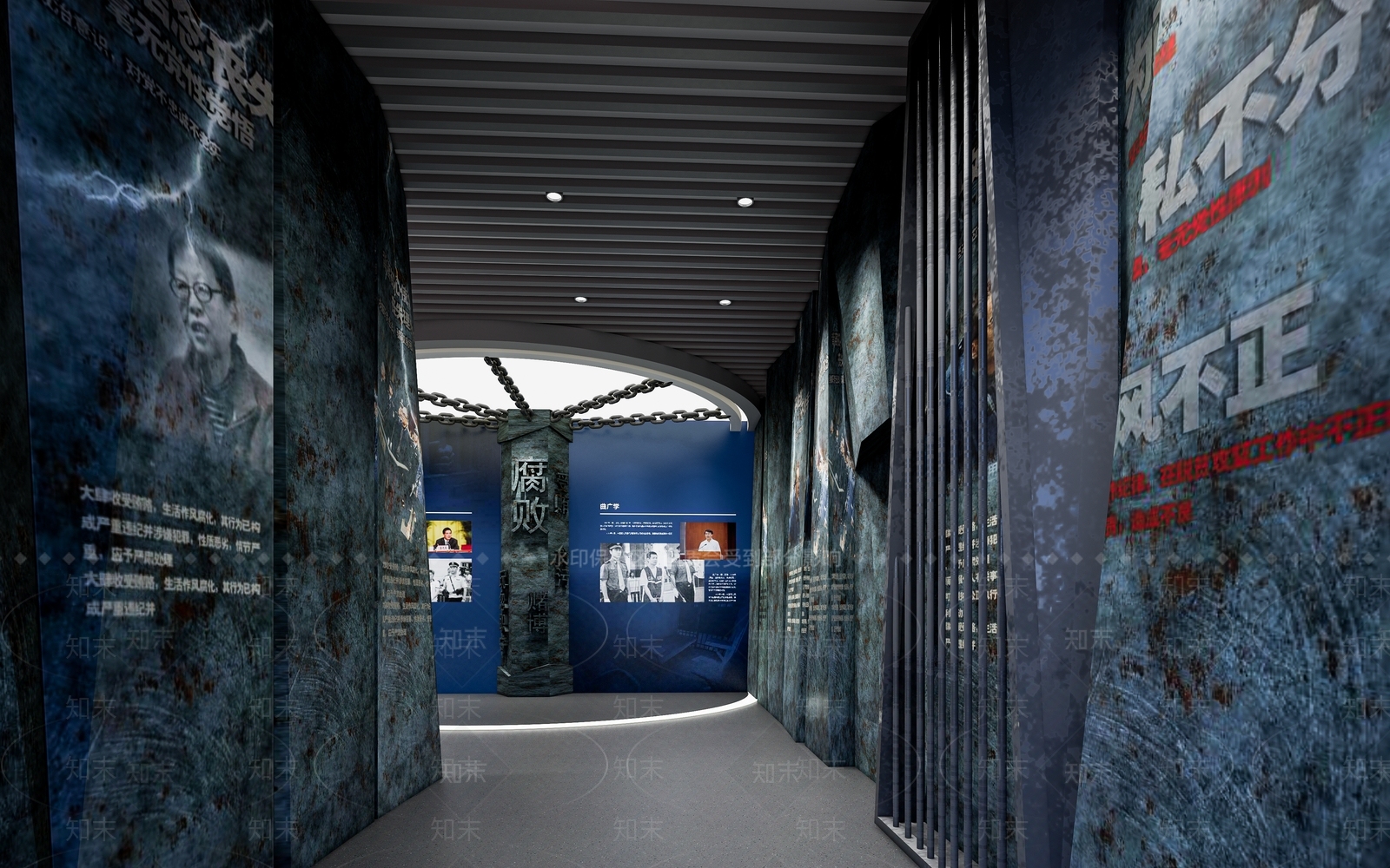 现代党建展厅SU模型下载【ID:1114011437】