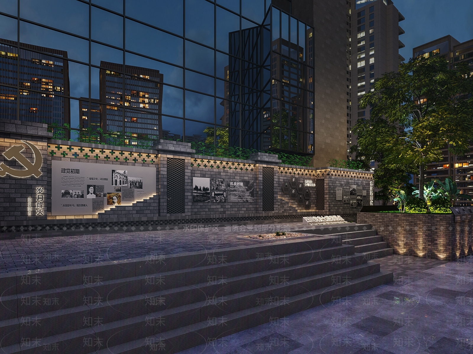 中式景墙3D模型下载【ID:1114022503】