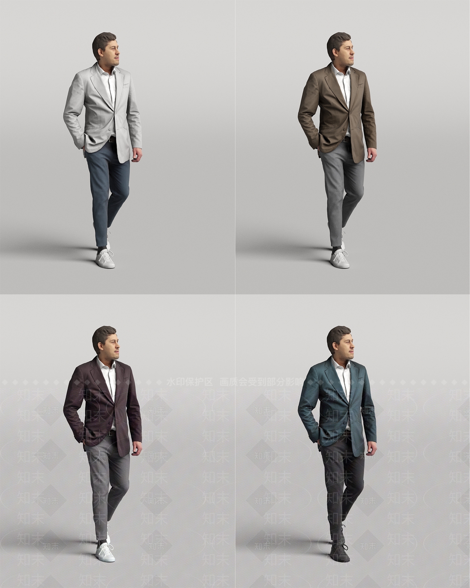 现代男人3D模型下载【ID:1114032277】