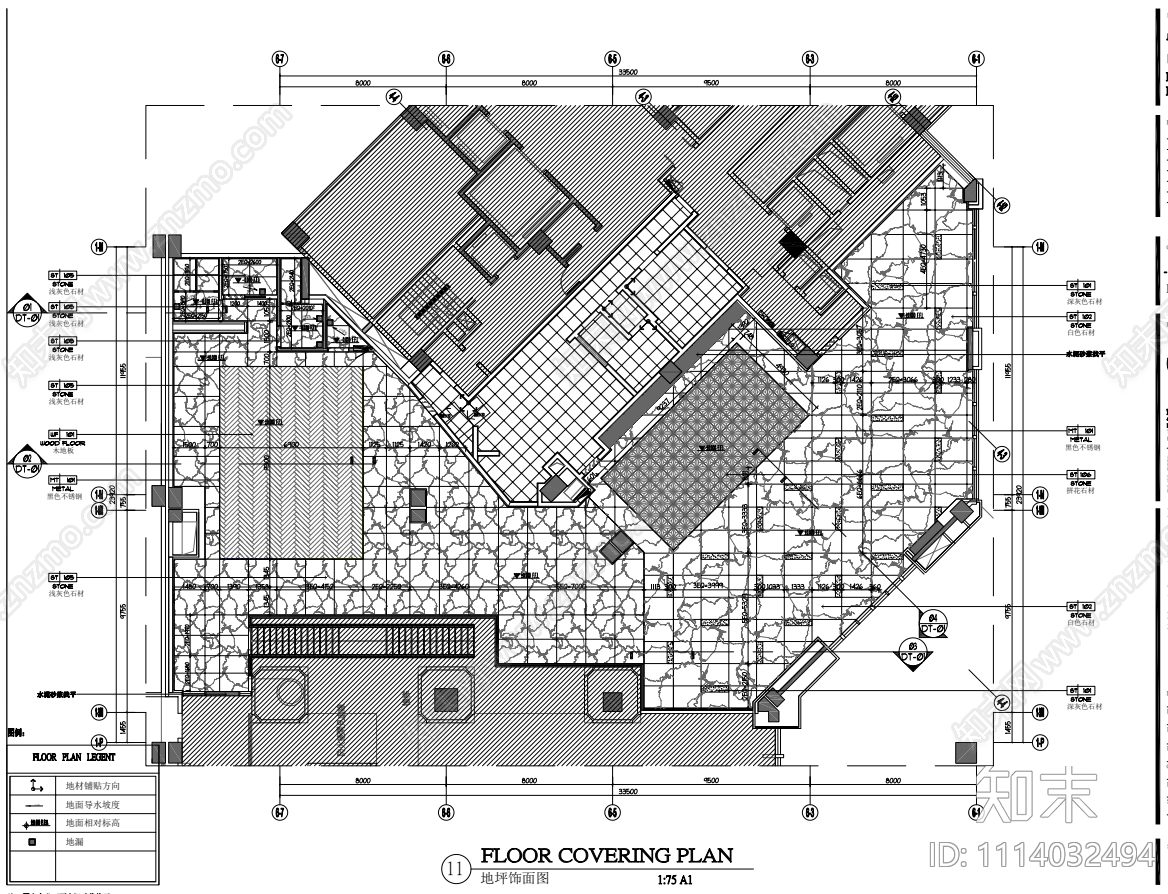 喜来登酒店盛宴自助餐厅施工图cad施工图下载【ID:1114032494】