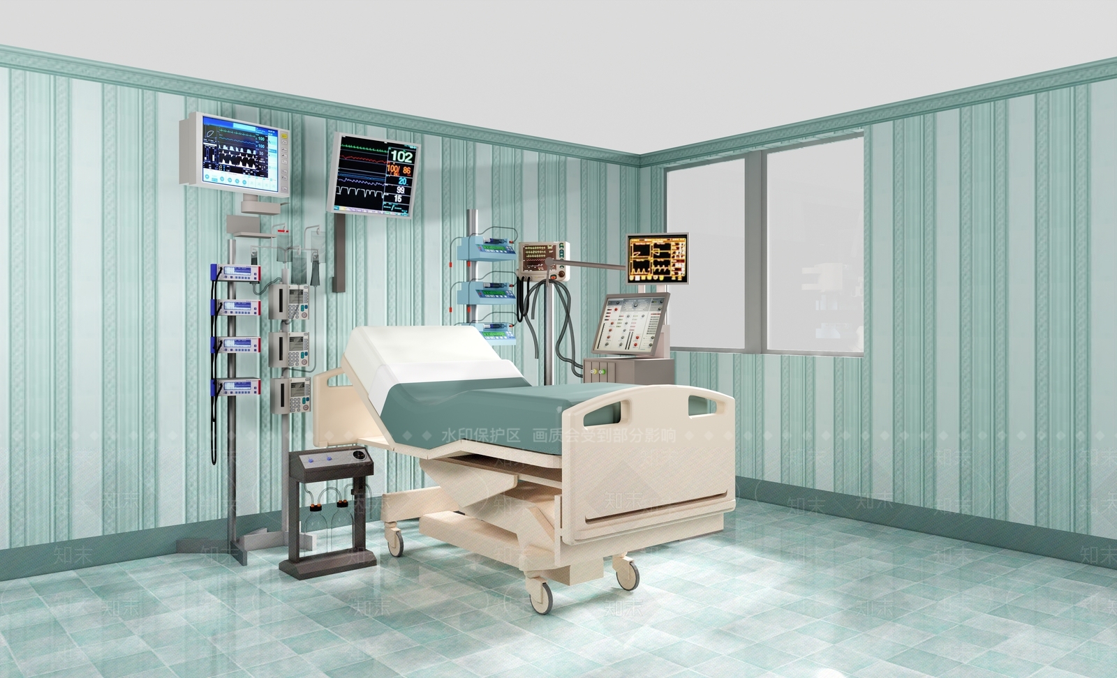 现代医院SU模型下载【ID:1114036863】