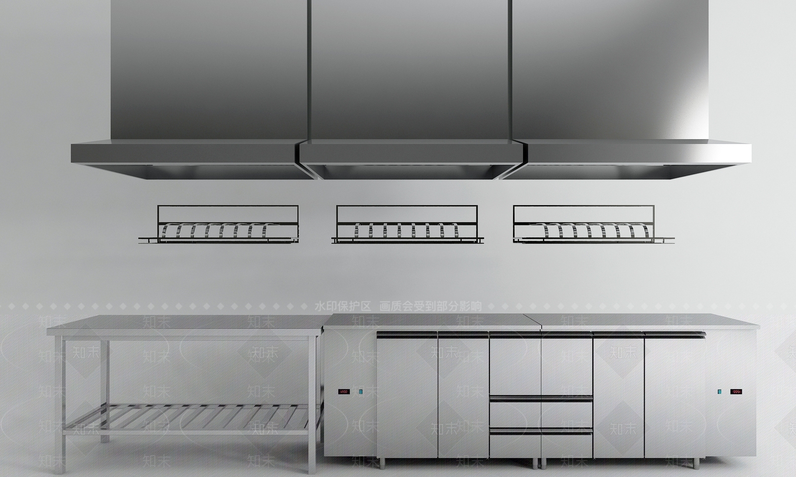 现代厨房设备3D模型下载【ID:1114044488】