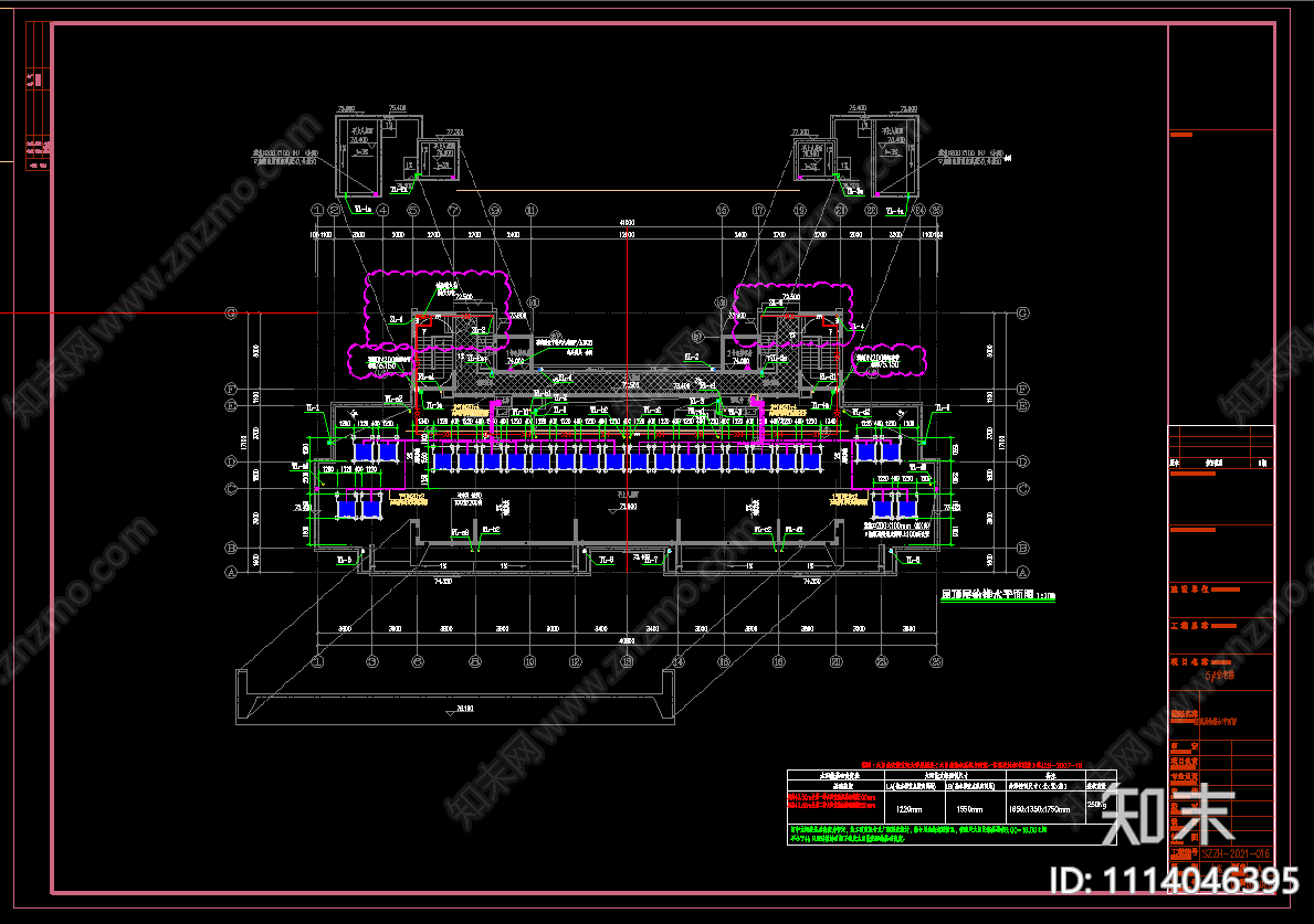 25层住宅楼给排水施工图cad施工图下载【ID:1114046395】