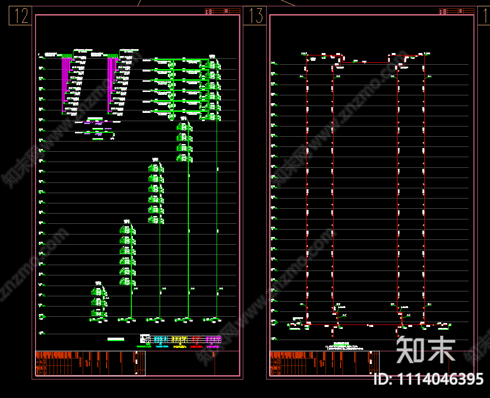 25层住宅楼给排水施工图cad施工图下载【ID:1114046395】