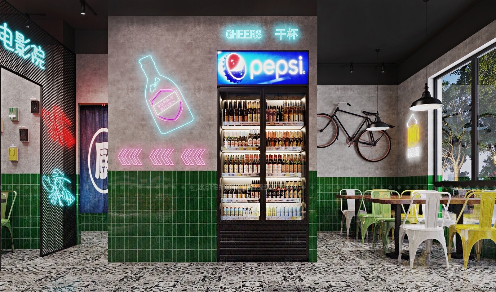 工业风龙虾火锅店3D模型下载【ID:1114054418】