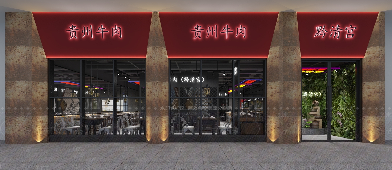 工业风火锅店3D模型下载【ID:1114054686】