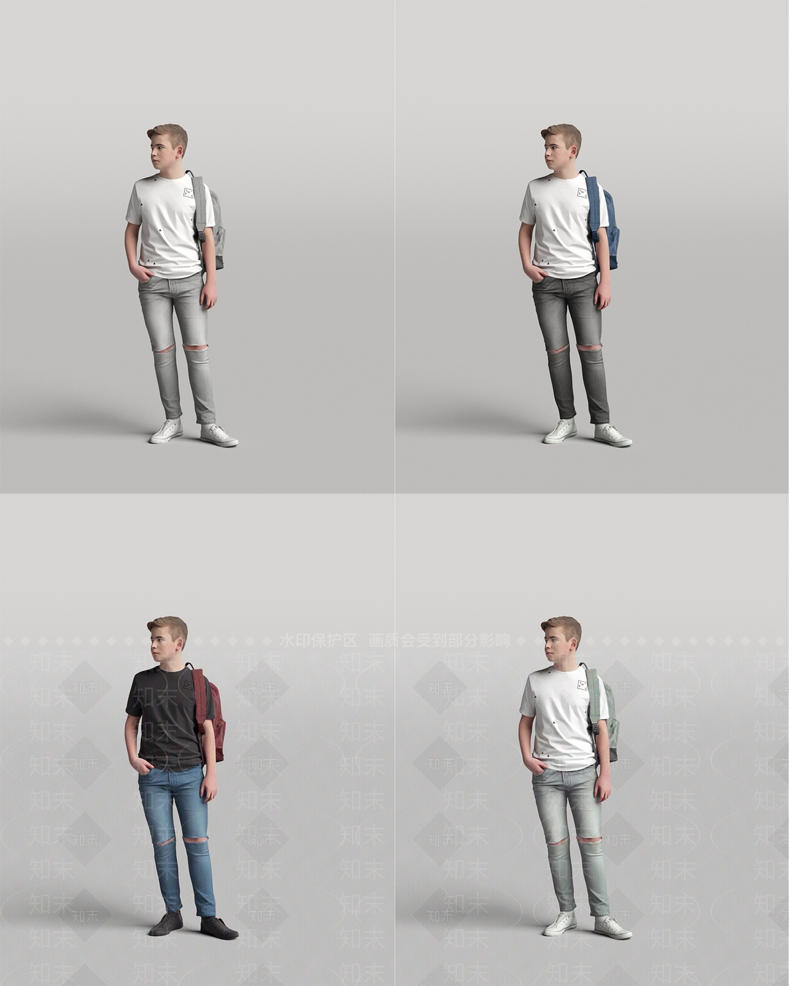 现代男孩人物3D模型下载【ID:1114055665】