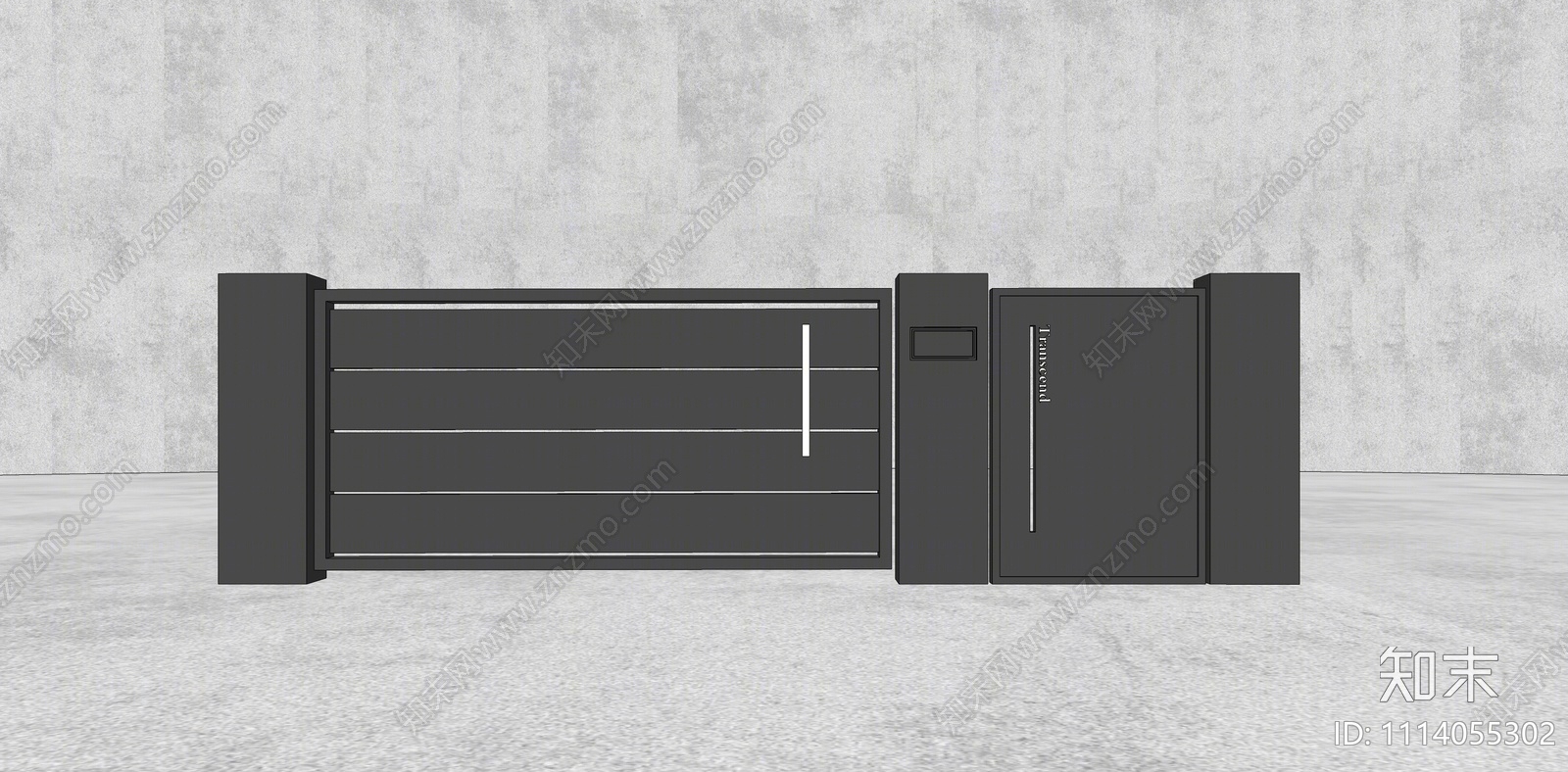 现代庭院门SU模型下载【ID:1114055302】