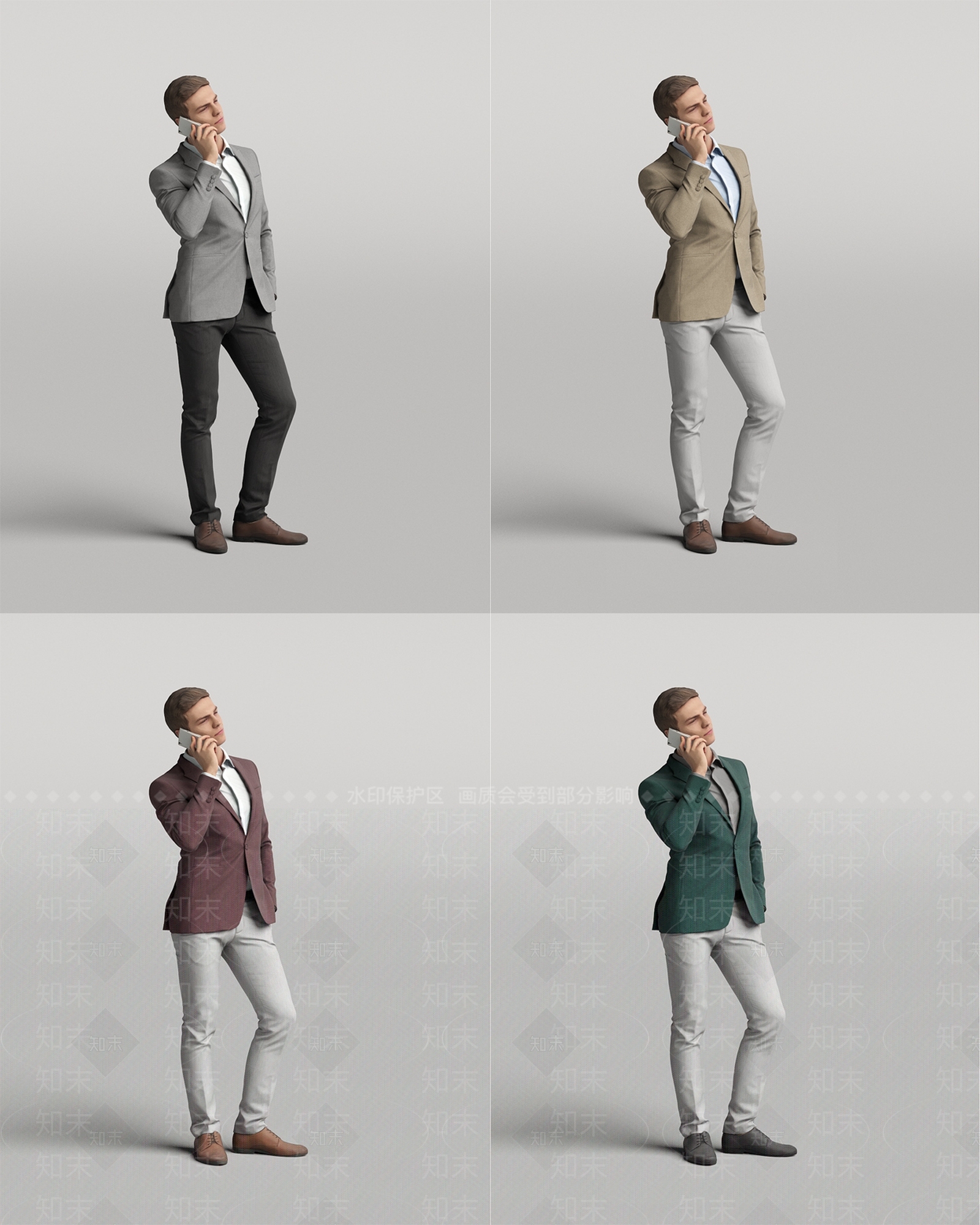 现代男人3D模型下载【ID:1114063956】