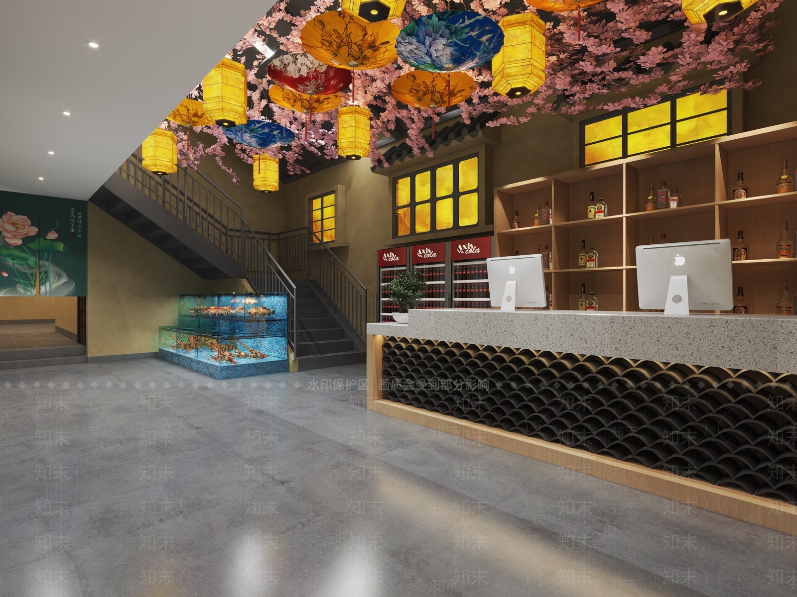 中式收银台3D模型下载【ID:1114065687】