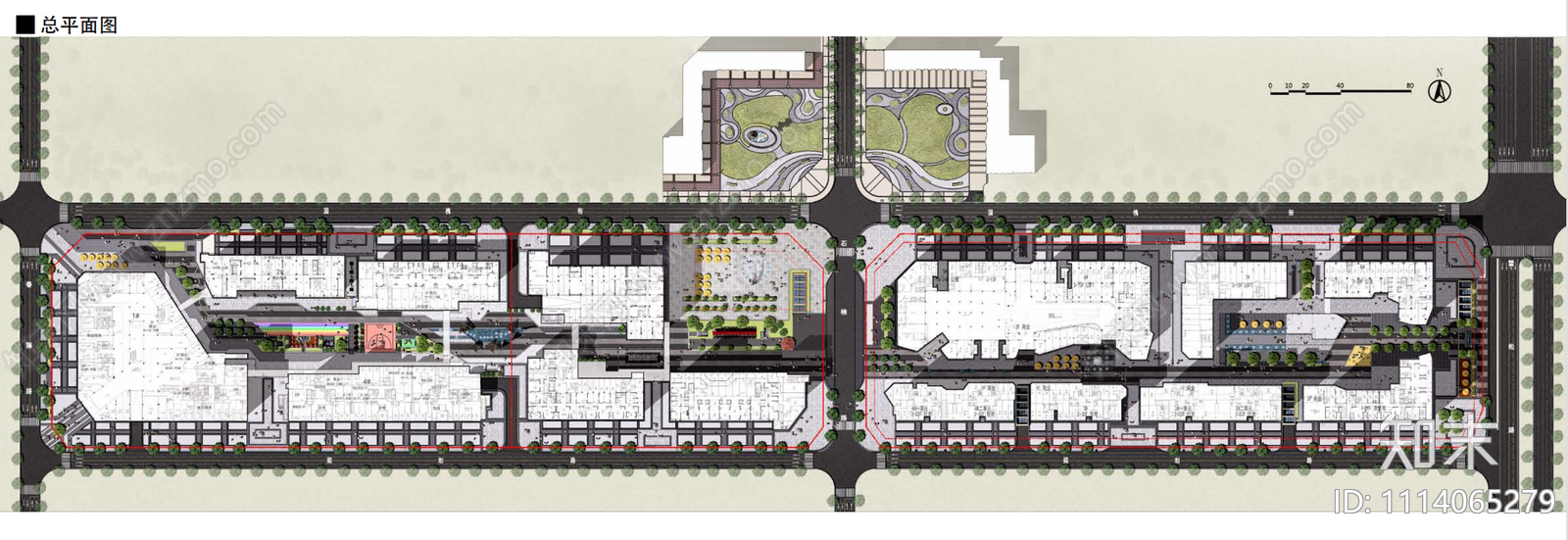 商业街街区环境施工图施工图下载【ID:1114065279】