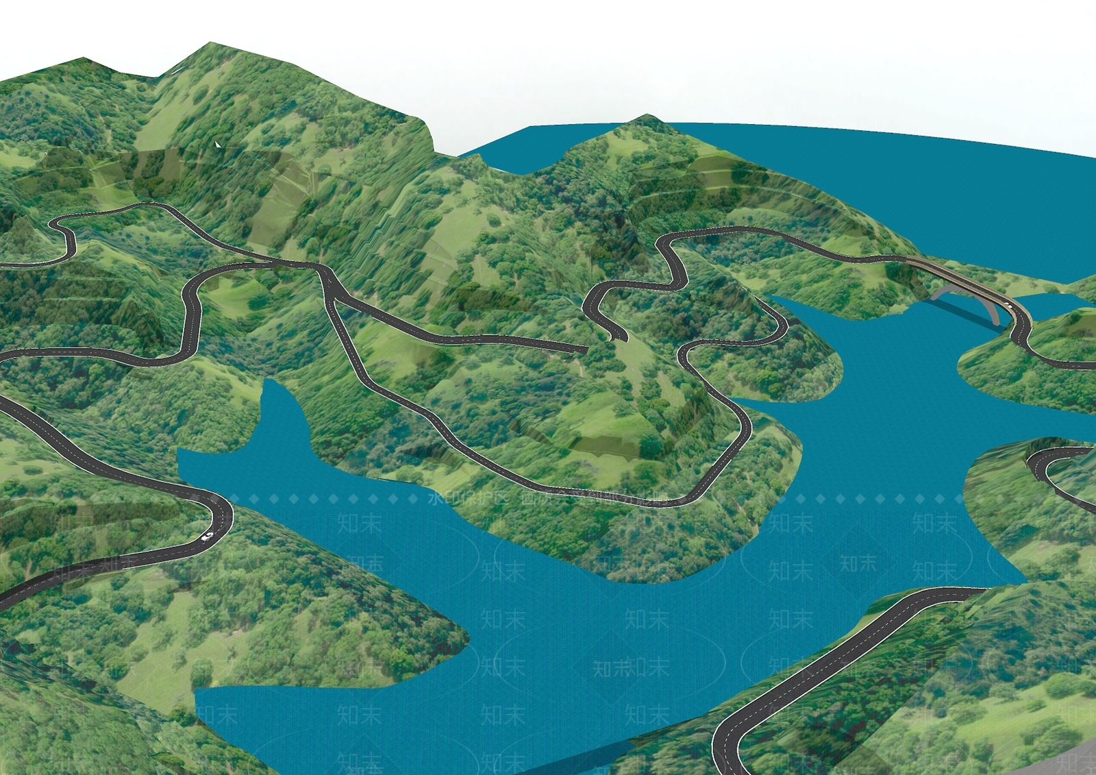 现代盘山公路SU模型下载【ID:1114179346】
