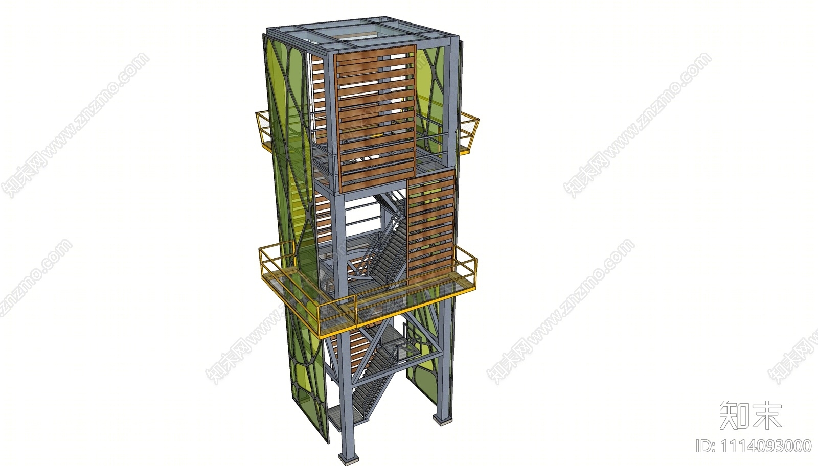 现代观光塔SU模型下载【ID:1114093000】