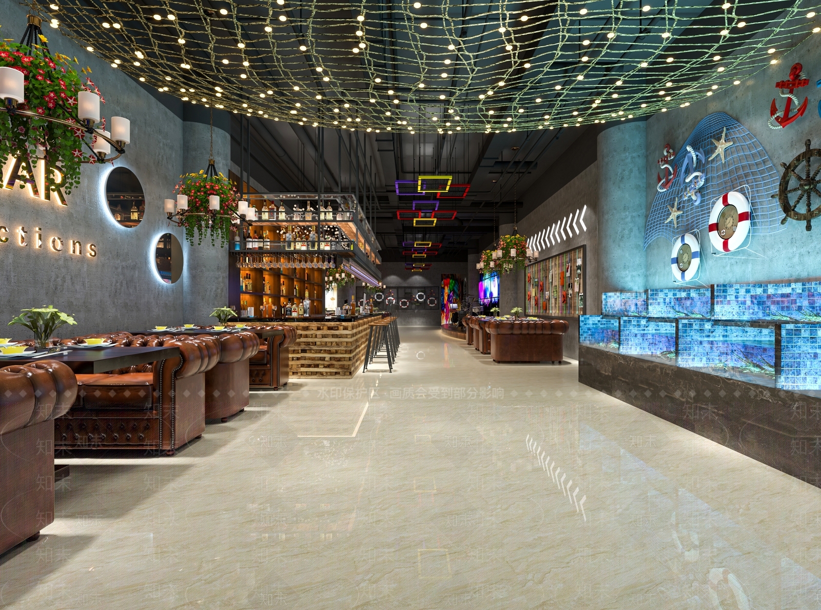 工业风音乐餐厅3D模型下载【ID:1114096078】