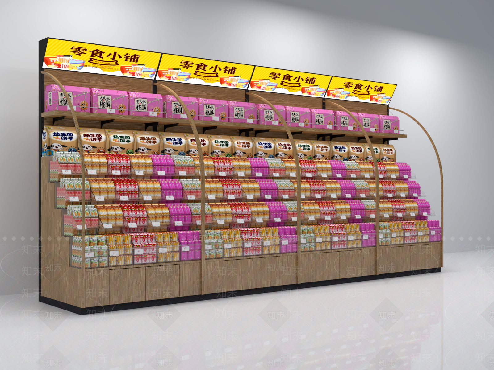 现代糖果零食货架SU模型下载【ID:1114094394】