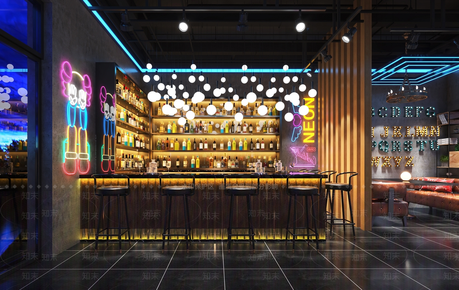 现代酒吧3D模型下载【ID:1114096235】