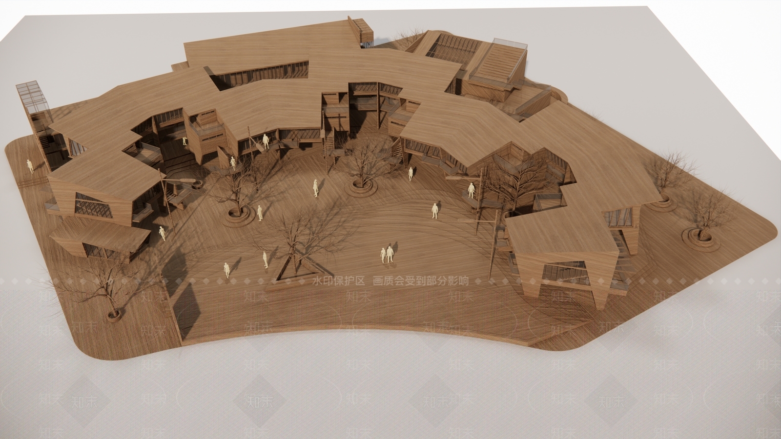 木质建筑沙盘模型SU模型下载【ID:1114101271】