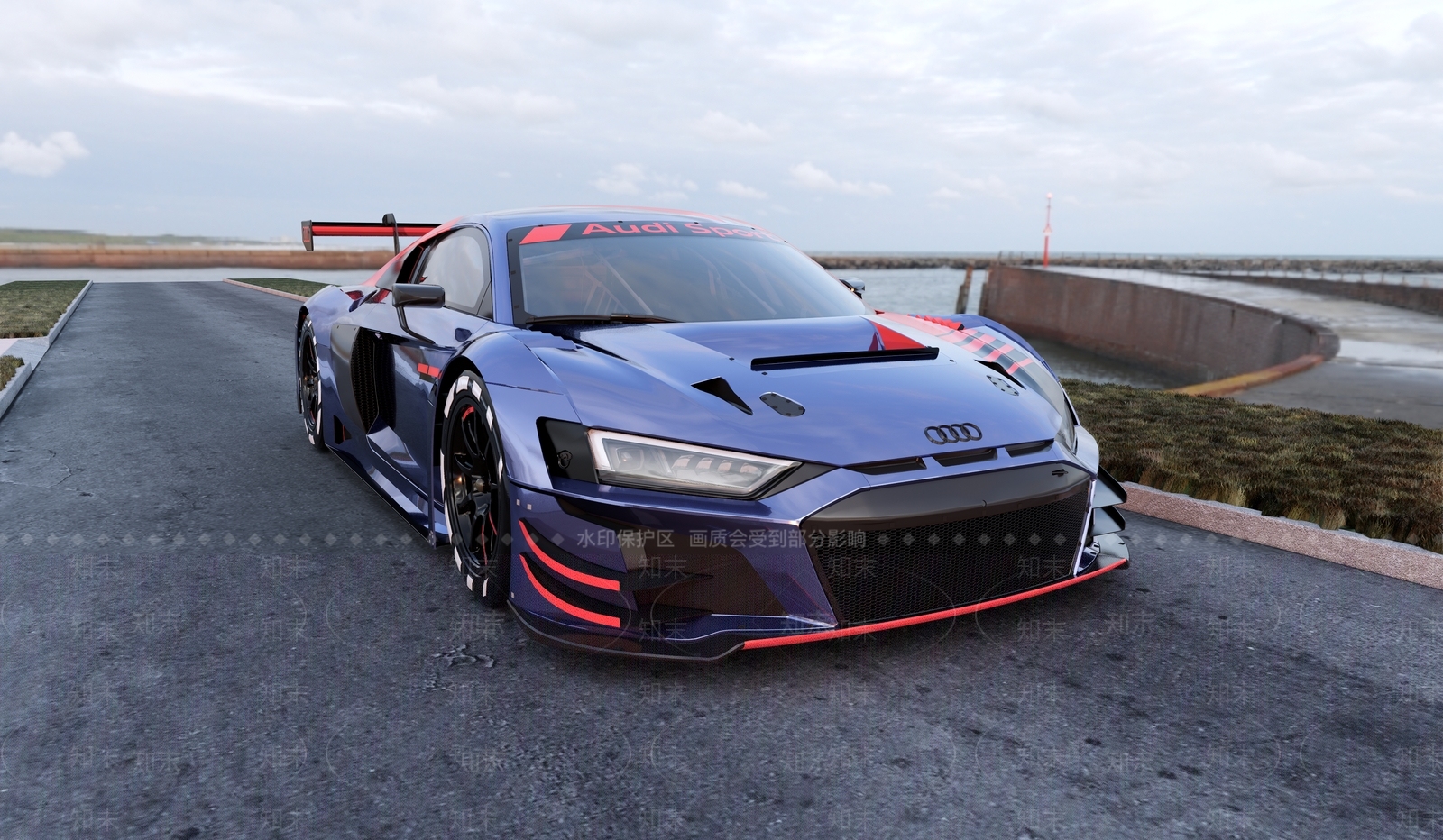 奥迪赛车SU模型下载【ID:1114103691】