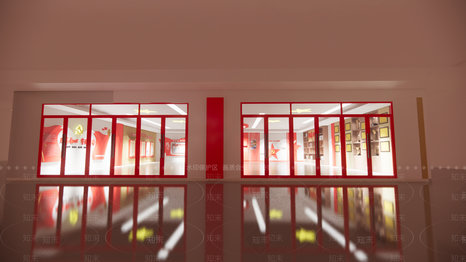 现代文化展厅SU模型下载【ID:1114105456】