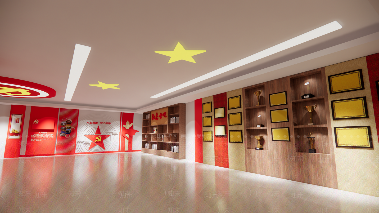 现代文化展厅SU模型下载【ID:1114105456】