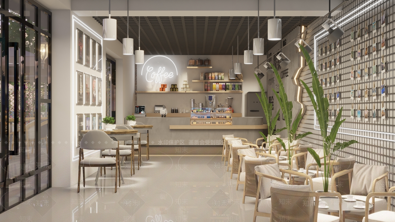 北欧咖啡厅3D模型下载【ID:1114110169】