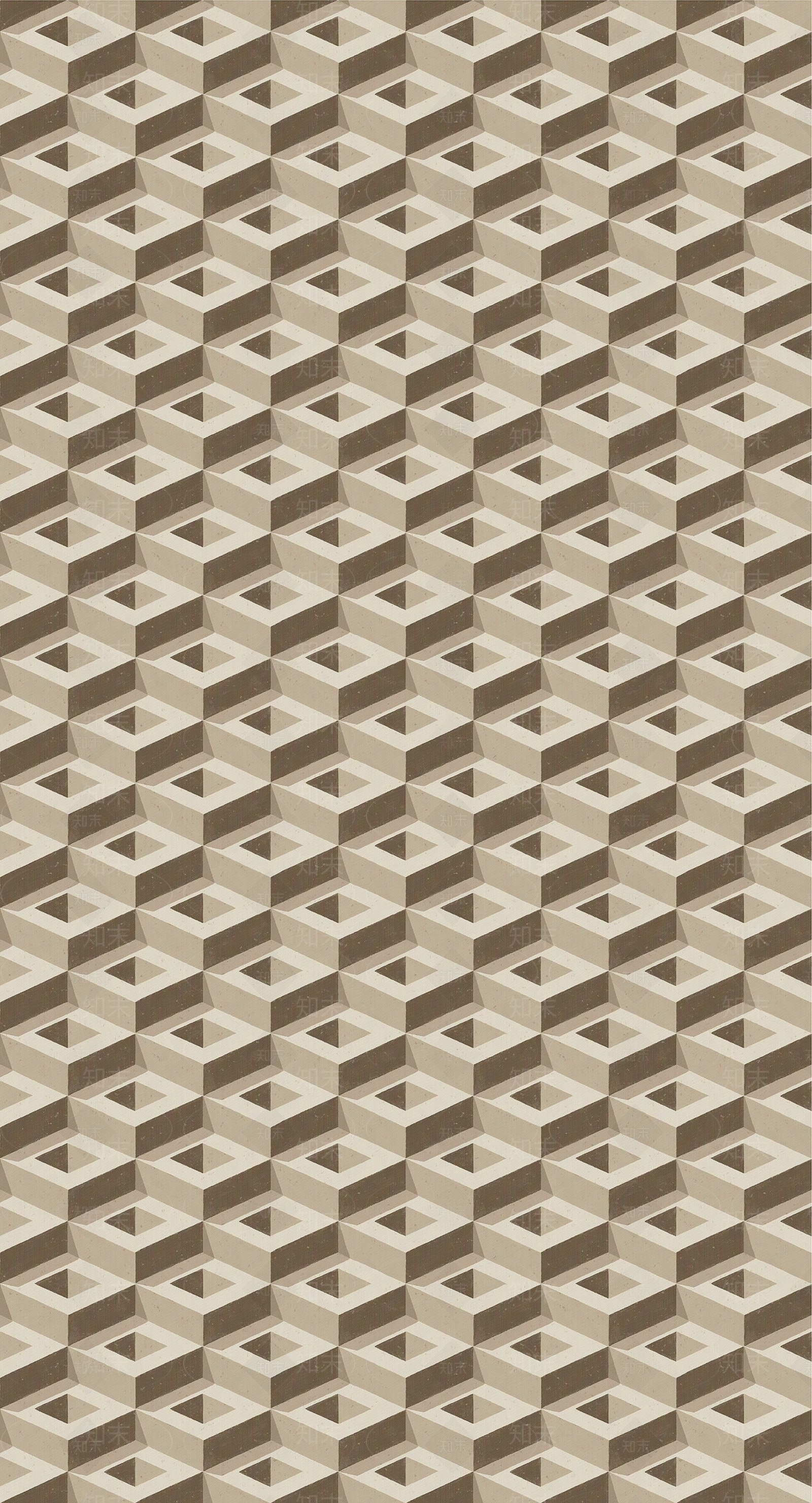 黄棕色立体几何方块壁纸贴图下载【ID:1114110726】