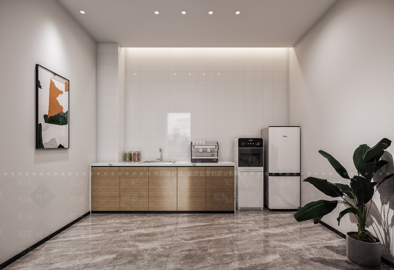 现代茶水间3D模型下载【ID:1114121478】
