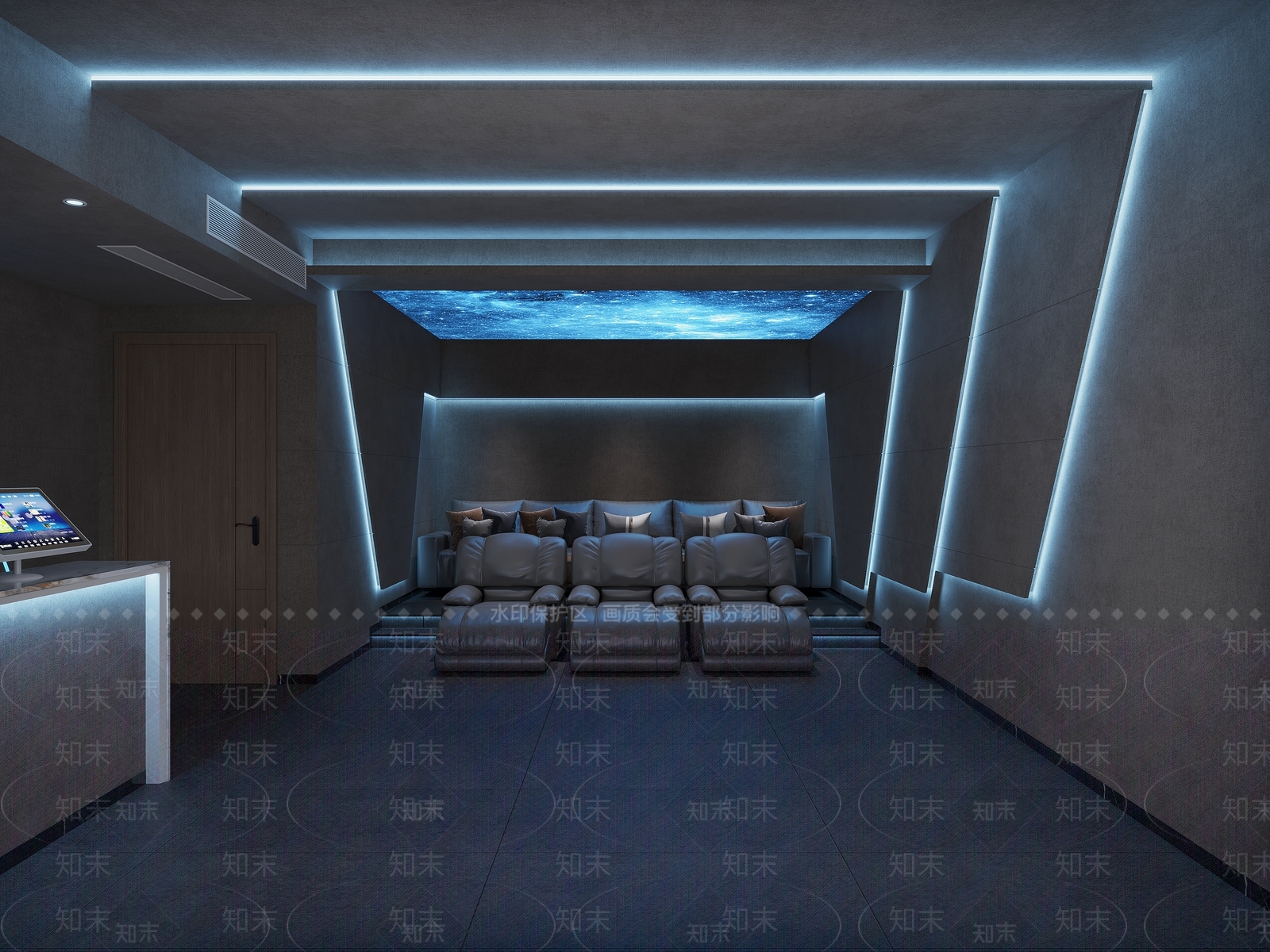 现代影音室3D模型下载【ID:1114136447】
