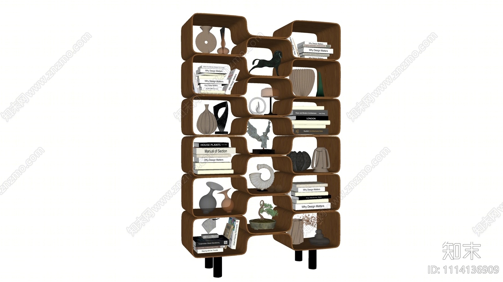 现代装饰架SU模型下载【ID:1114136909】