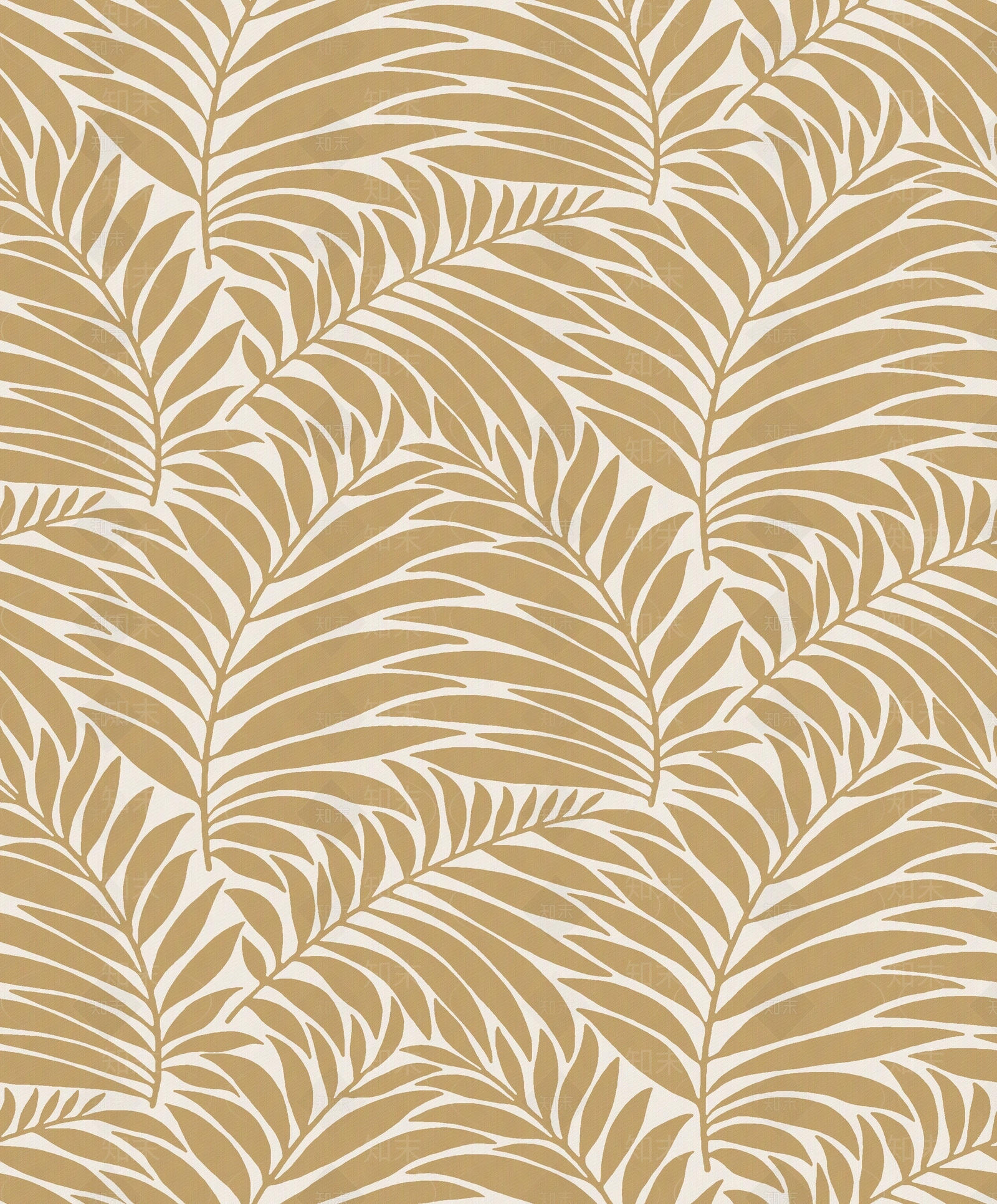 黄色植物树叶印花壁纸贴图下载【ID:1114137792】