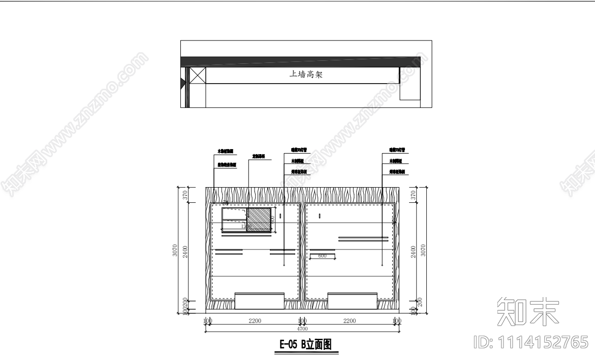 现代男装店服装店cad施工图下载【ID:1114152765】