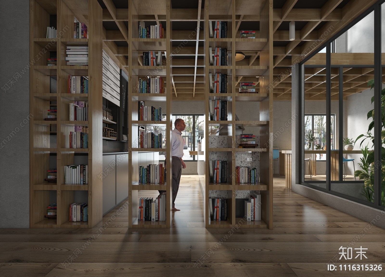 书屋概念方案施工图效果图施工图下载【ID:1116315326】
