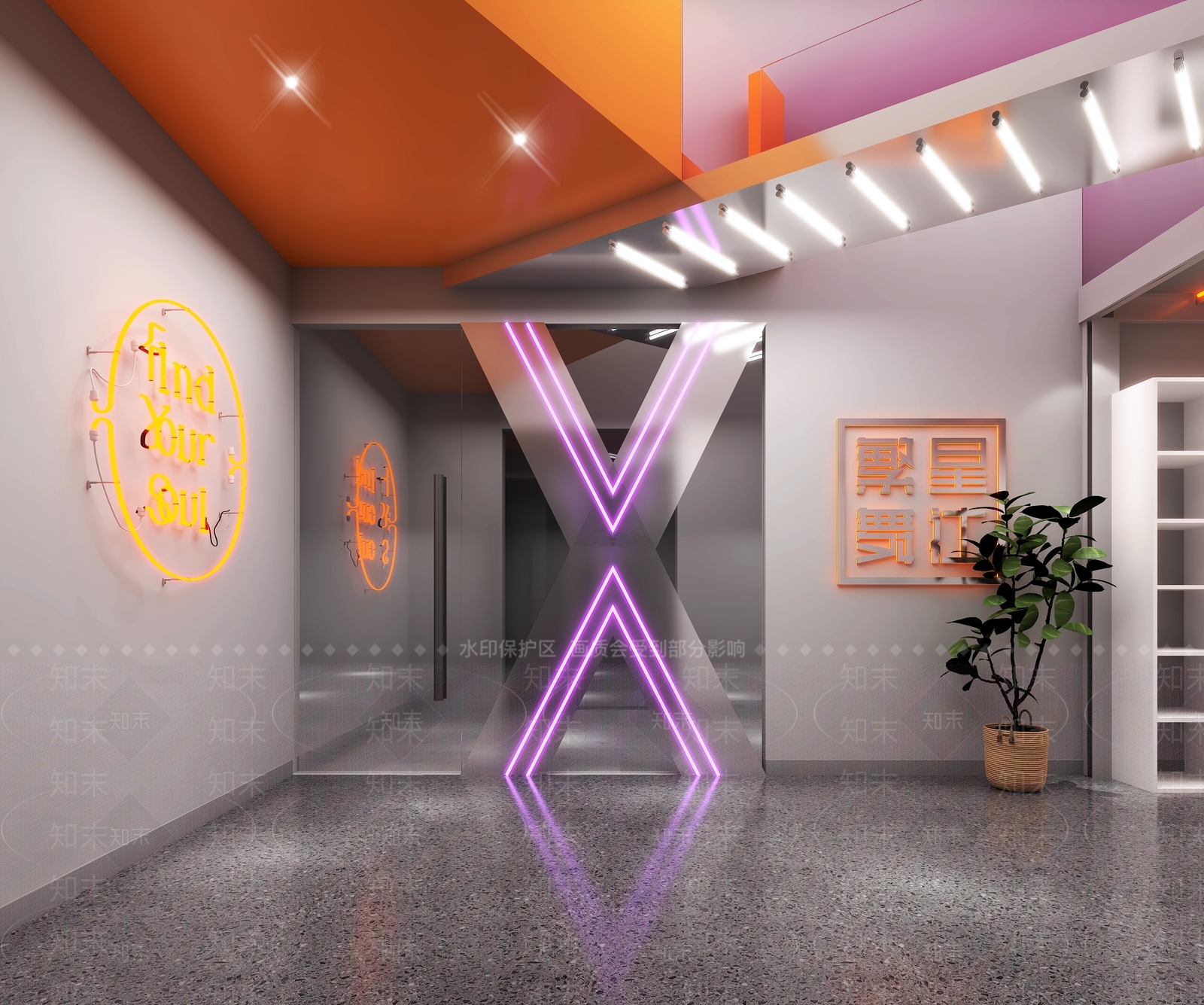 现代舞蹈培训机构大厅3D模型下载【ID:1114156505】