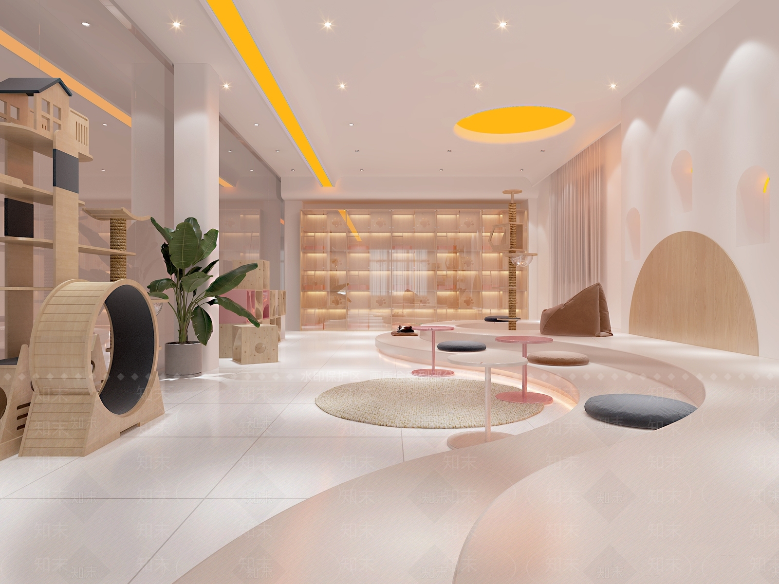 现代猫舍3D模型下载【ID:1114157435】