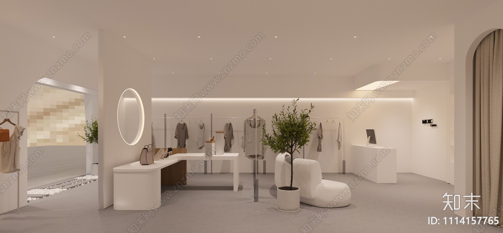 现代服装店3D模型下载【ID:1114157765】