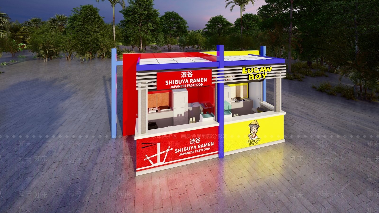 现代摊位SU模型下载【ID:1114169109】